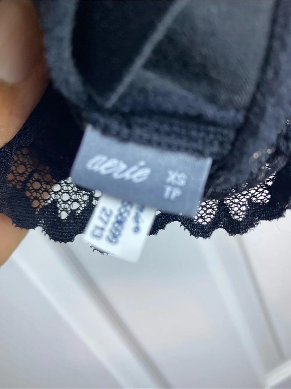 aerie Black Lace Racerback Bralette Size XS